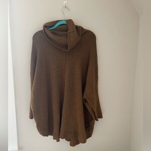 Time and Tru Brown Cowl Neck Sweater